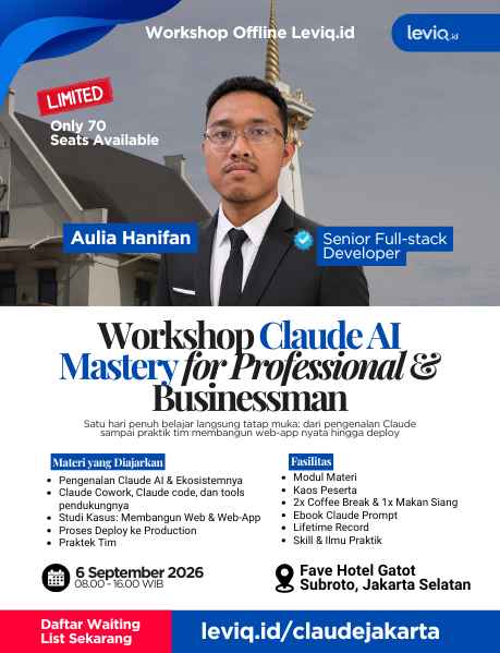Poster Claude AI Mastery Offline Jakarta